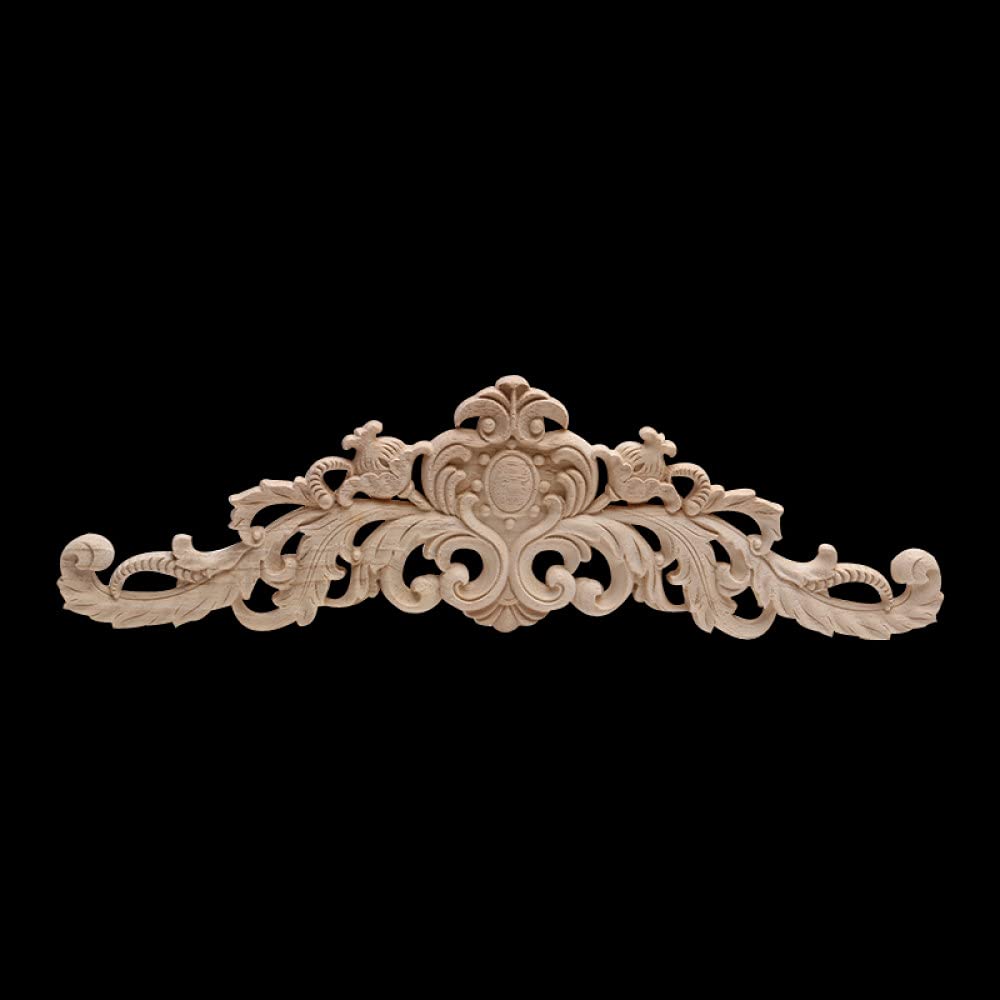 Artesanía en madera apliques decorativos grandes C104 tallados sin pintar para paredes 4