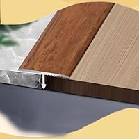 Vista 11 de Tira de transición de suelo de moldura en T, tira de aluminio para borde de puerta de 3 pies, tira de umbral para suelo de madera a azulejo, pisos