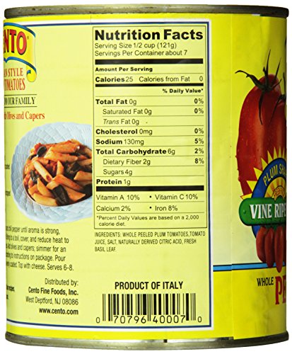 Cento Plum Tomatoes, 28 Oz Cans (Pack Of 12) #TOP2