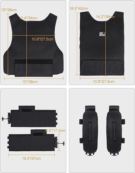 Image of OneTigris FYR Tactical Vest, Quick Release Vest Adult Adjustable MOLLE Vest with 32-45 inch Removable Cummerbund