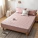 YUDEYU Única Pieza Colcha Algodón Lavado Tejido Artesanal de Sarga Capa Acolchada Sábanas Ajustables Colchón Topper Cubrecamas Recubrimientos de colchón (Color : C, Tamaño : 150x190cm/high 15-25cm)
