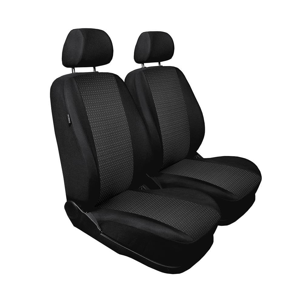 Mossa Fundas de Asientos a Medida aptas para Dacia Dokker (2012-2017) R1 | Furgoneta - solo asientos delanteros - dos individuales