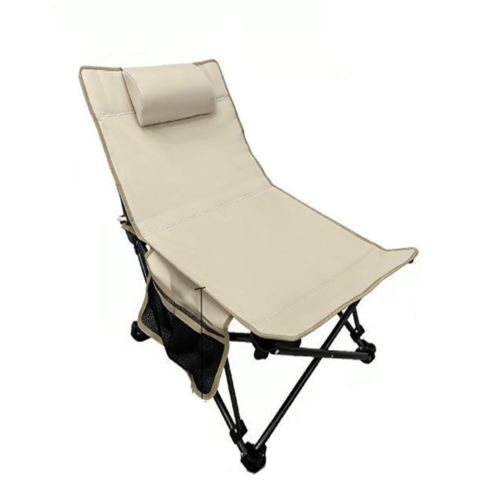 Chaise de Camping Pliable Surdimensionnée Portable avec Porte Gobelets et Accoudoirs Cadre Stable pour Extérieur Intérieur Camping Pêche Couleur Noir Gris C