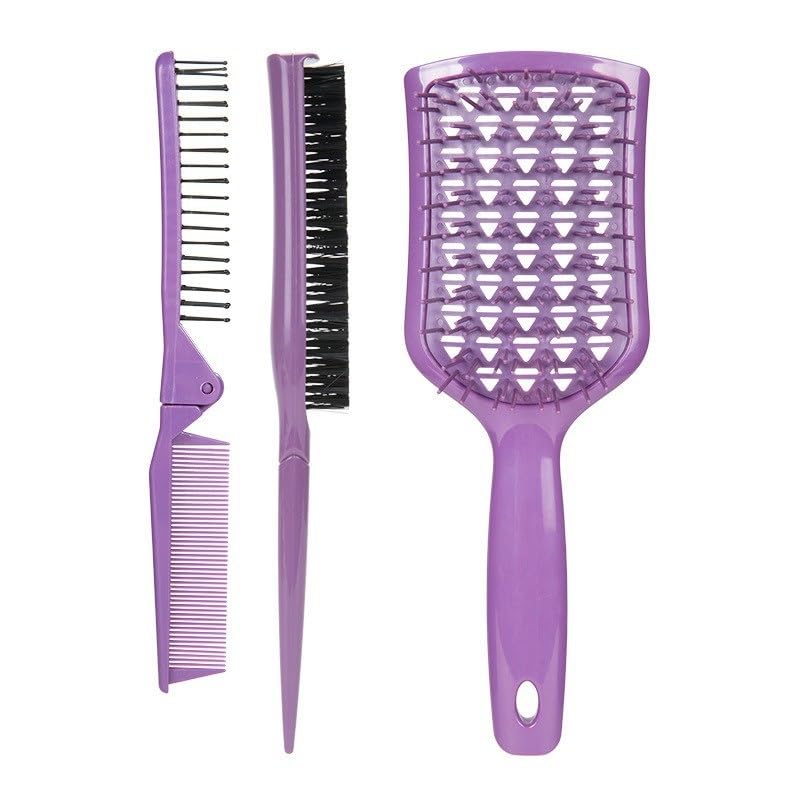 Straight Hair Comb Folding Styling Set of 3 Tools