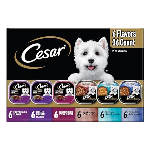Cesar Home Delights & Classic Loaf in Sauce Adult Wet Dog Food, Variety Pack, Wet Food for Dogs, 3.5 oz Tray, 36 Count
