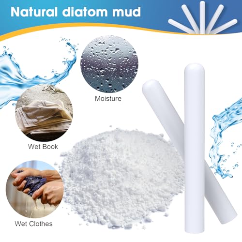 Nuhui 7 Pcs Diatomite Dry Sticks Absorbing Stick Desiccant Blcok Cleaning Water Absorption Rod Drying Stick For Toys Come With Blister Packaging For Lab/Home,Quickly Absorb & Evaporate Water thumb #3