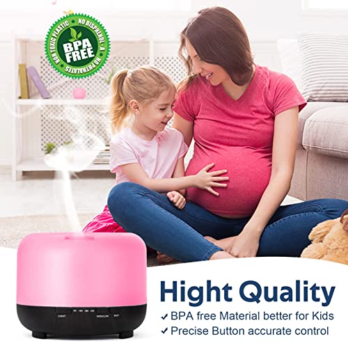 Essential Oil Diffuser For Large Room: 500Ml Aromatherapy Ultrasonic Air Humidifier Remote Control For Bedroom - Aroma Cool Mist Vaporizer Timer For Home #TOP6