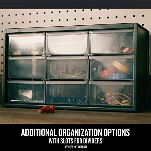 CRAFTSMAN Plastic Storage Organizer Bin System, 9 Compartment, Modular, Home Office (‎CMST40709) thumbnail 7