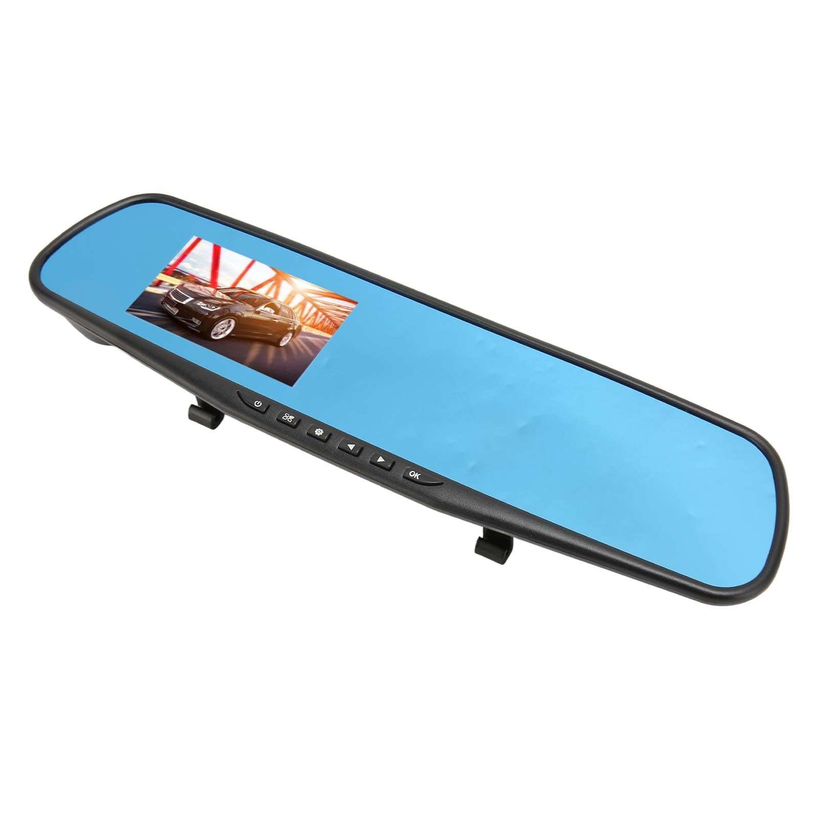 Miroir 3,5 Pouces et Caméra 1080P, Anti-secousse, Enregistrement en Boucle, Détection de Mouvement, Moniteur de Stationnement, Rétroviseur Intelligent pour Conduire Le