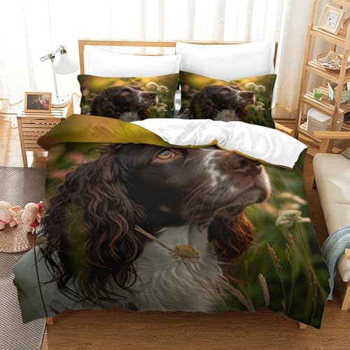 Housse de couette microfibre fermeture éclair parure lit cocker