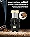 XIFEI Cigar Cutter, Stainless Steel V-Cut Cigar Cutter Built-in Cigar Puncher (Black Gold-1)
