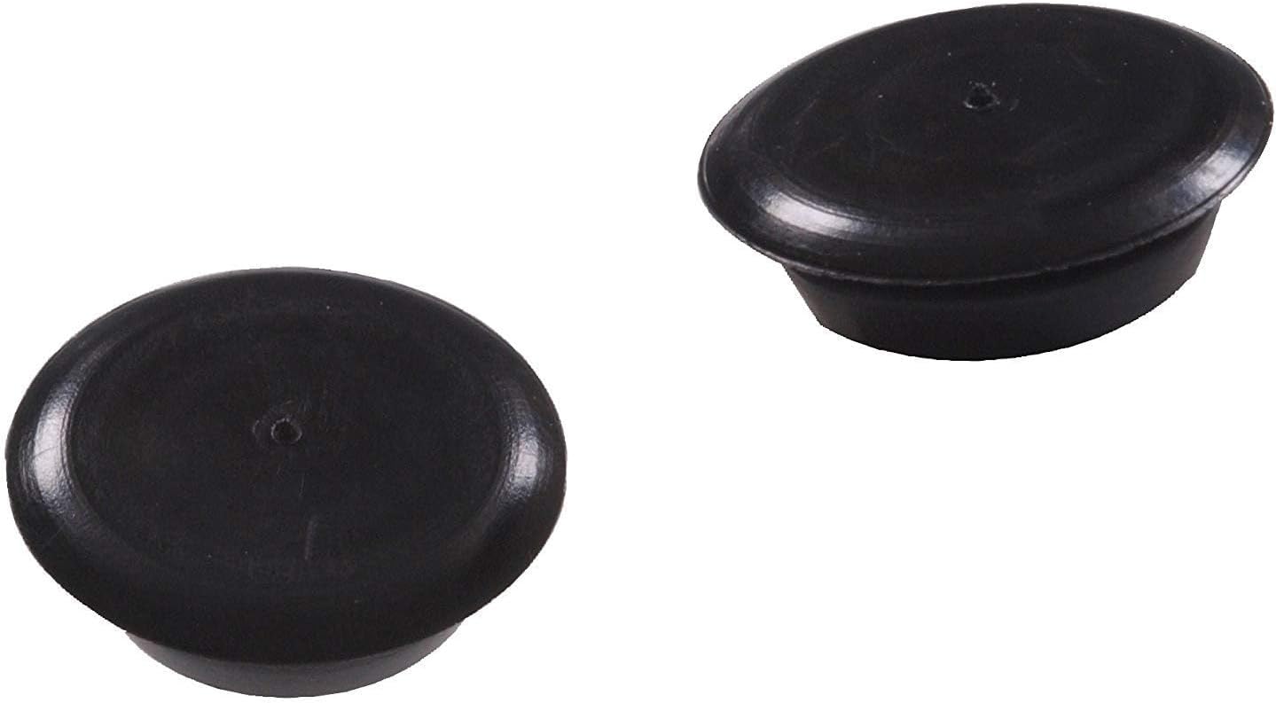 (Pack of 100) 5/8" (0.625 inch) Button Plugs with Flush-Type Heads - Black Plastic Body and Sheet Metal Hole Plugs | for Hole ID Size 0.61 to 0.63" | Head Dia 0.81"