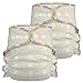 Fitted Cloth Diaper: Overnight Diaper with 2 Cotton Hemp Inserts, One Size with Snap Buttons (2-Pack)