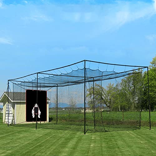 Supvetion Baseball Backstop With Strike Zone Vinyl Baseball Batting Cage Backstop With Catcher Image Baseball Softball Pitcher Training Equipment Aid For Batting Hitting Pitching(5 X 6 Ft) #TOP4