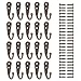 eBoot 20 Pieces Wall Mounted Hook Robe Hooks Single Coat Hanger and 50 Pieces Screws (Bronze)