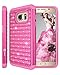 Galaxy S7 Case, Style4U Studded Rhinestone Crystal Bling Hybrid Armor Case Cover for Samsung Galaxy S7 with 1 Style4U Stylus [Hot Pink / Hot Pink]