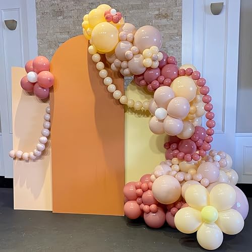 Image of White Sand Linking Balloons, 100PCS 6 Inch Small Ivory Quick Link Balloons for Making Balloon Wall Heart Arch, Tails Balloon for Wedding Birthday Baby Shower Engagement Graduation Party Decorations