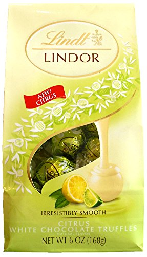 Lindt Lindor Irresistibly Smooth Citrus White Chocolate Truffles 6oz Bag