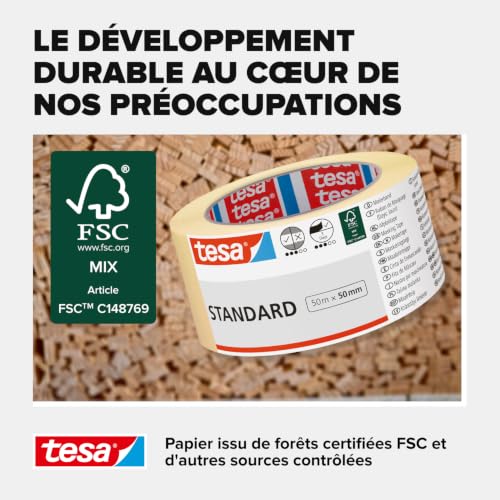 Tesa 05089-00000-00 Ruban adhésif standard en papier sans solvant 50 mm – vue 6