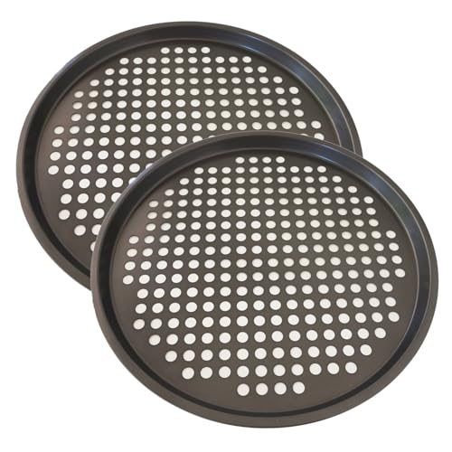 LoveDeal 13Inch Pizza Pans with Holes, Nonstick Round Tray for Toaster Oven