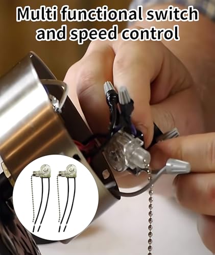 Image of 2 Pcs Pull Cord Switch, Wall Light Switch with Durable Design, Easy Installation for Home and Office, Bedside Lamp and Bathroom Fixture Control