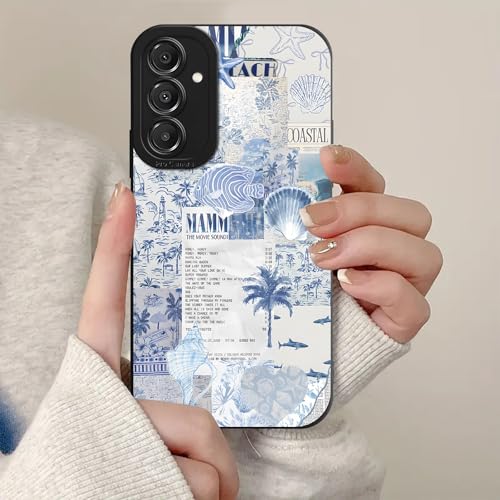 Aesthetics Collage Shell Starfish Phone Case for Samsung Galaxy A32 5G Case Summer Beach Pattern Shockproof Soft Protective for Women Men Phone Cover Funda for Samsung A32 6.5 Inch