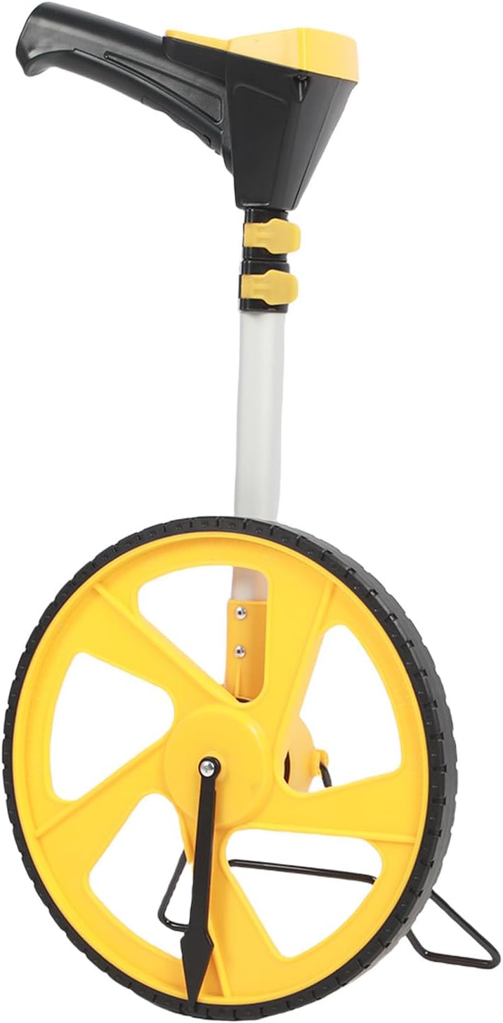 Digital Display Measuring Wheel, 99999.9ft 99999.9m High Precision with Backlit Display and Keys, for Indoor Outdoor Construction Landscaping Realty Appraisal