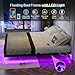 OLEVS King Size Floating Bed Frame, Metal Platform, with LED Light and Charging Station, No Box Spring Needed, Noise-Free, Easy Assembly