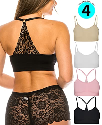 Barbra Lingerie Wireless Racerback Yoga Sports Bra Seamless Bralette Small to Plus Size (Small), Claire