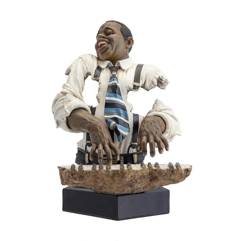 DRW Figurine Musicien Jazz Clavier 24 x 25 x 34 cm Hauteur