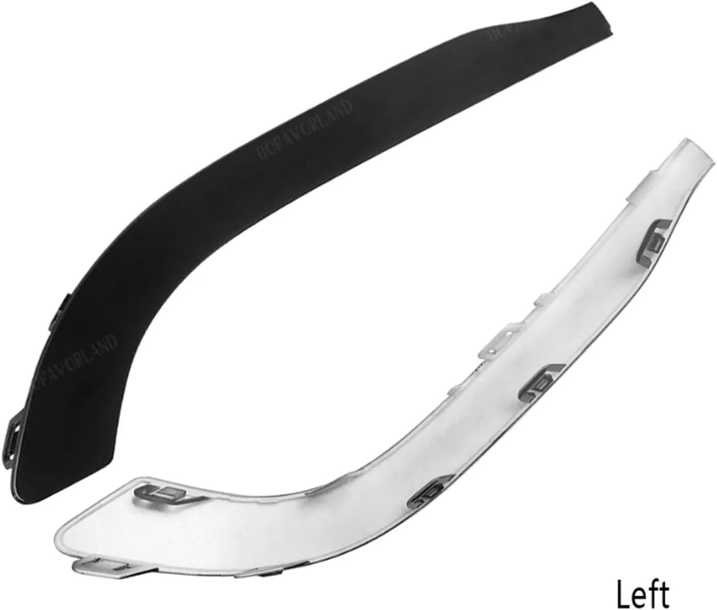 2538859306 2538859406 Glossy Black Rear Bumper Molding Trim, Left Right Pair for C253 GLC Coupe 2020-2022 (Excludes 350e & Diesel)