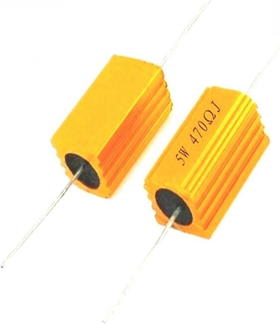 10pcs 5W RX24 Aluminum Power Metal Shell Case Wirewound Resistor 0.1~33K 0.33 0.5 1 2 5 6 8 10 20 50 100 120 200 300 1K 5K 10K(15R)