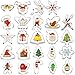 BAKHUK 24pcs Christmas Cookie Cutters Set Holidays Cookies Molds Christmas Tree, Santa Claus, Reindeer, Christmas Stockings, Bells, etc, Exquisite Gift Box Packaging for Gifts Party Supplies