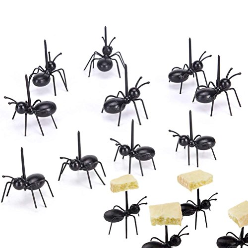 36Pcs Fruit Toothpick Dessert Forks, Plastic Ants Animal Appetizer Forks