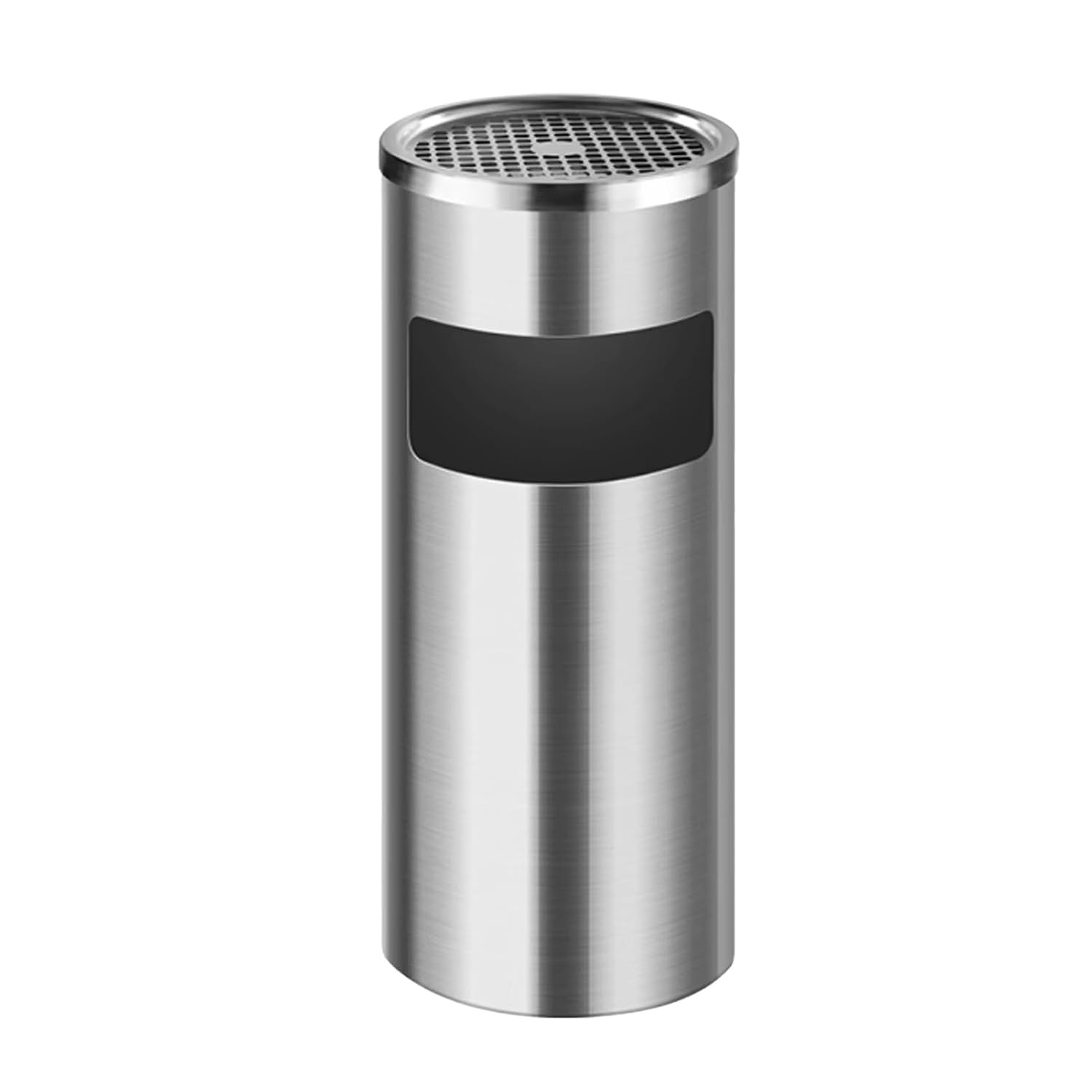Stainless Steel Outdoor Standing Ashtray Trash Can, Durable Commercial Garbage Bin with Inner Bucket for Parks, Restaurants, and Public Spaces