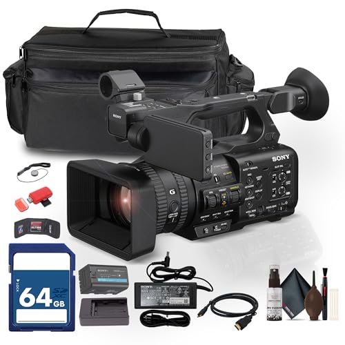Sony PXW-Z200 4K 1" CMOS Sensor XDCAM Camcorder (PXW-Z200) W/ 64GB Memory Card + Large Case + Card Reader + Memory Wallet + Cap Keeper + Cleaning Kit + HDMI Cable