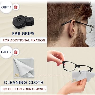 SIGONNA Eyeglass Nose Pads Anti Slip - Eye Glasses Nose Pad 0.5 mm - Silicone Nose Bridge Pads - Nose Grips Non Slip Piece - Sunglass Nose Pads Guards (6 Pairs Transparent Clear) 0.5mm x 7mm x 16mm