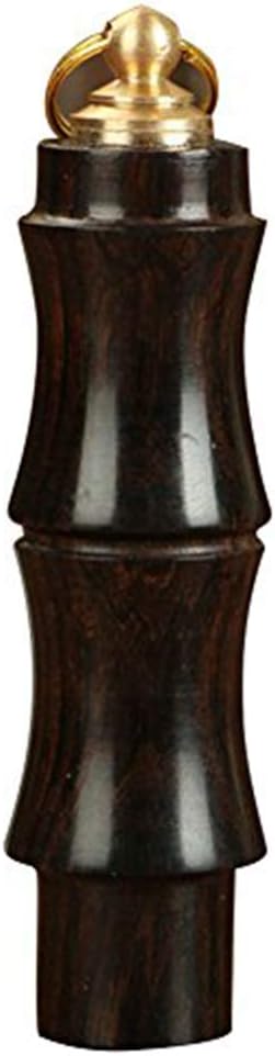 Fittoway Portable Retro Wooden Snuff Bottle with Metal Spoon