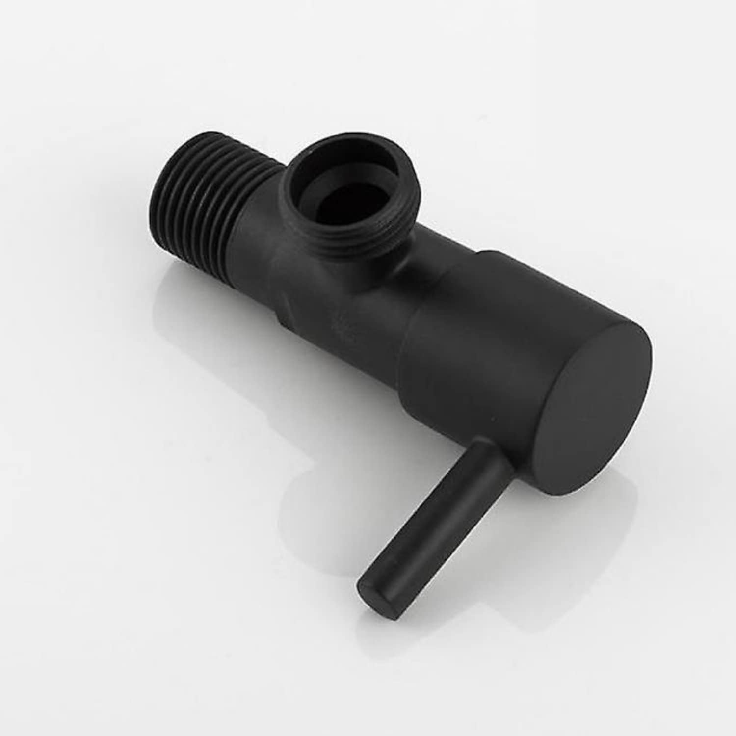 IRIS Turbo-3435 Brass Angle Valve with Wall Flange/Angle Stop Valve Kitchen/Bathroom Sink, Geyser, Jet Spray for Hot & Old Water Flow Quarter Turn Heavy Fitting-Black