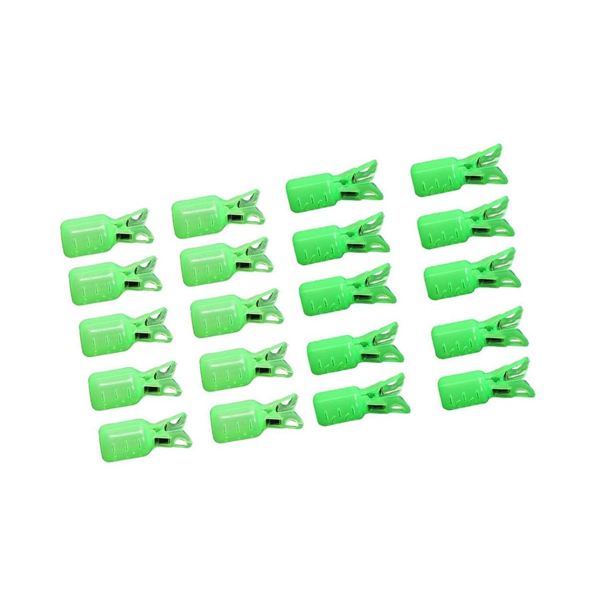 Huba 20Pcs Squid Jig Hook Protectors for Shrimp Fishing Jigs, Safety Covers,Green