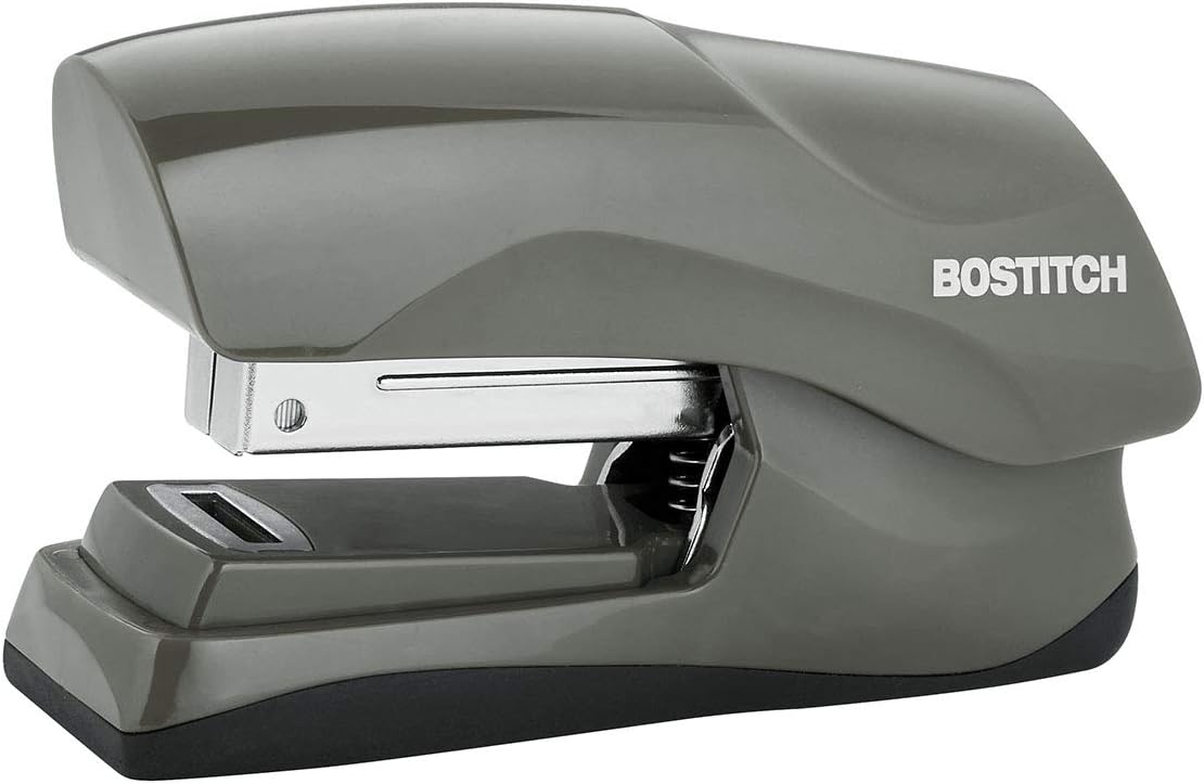 Bostitch Office Heavy Duty Stapler, 40 Sheet Capacity, No Jam, Half Strip, Fits into the Palm of Your Hand, For Classroom, Office or Desk, Gray