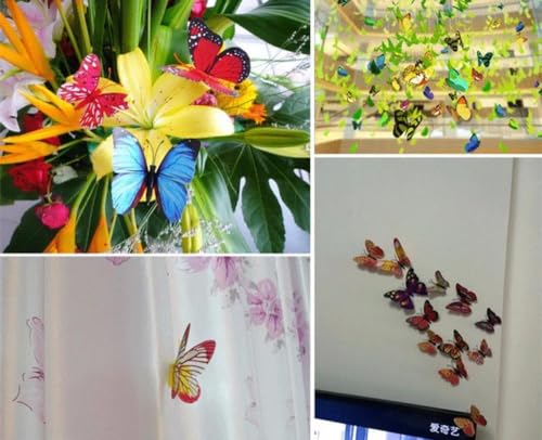 Borboletas Para Decorar 2 Kits Com Adesivo e Imã 3d Decore Casa Quarto Jardim Festas Bolo Enfeite Ki