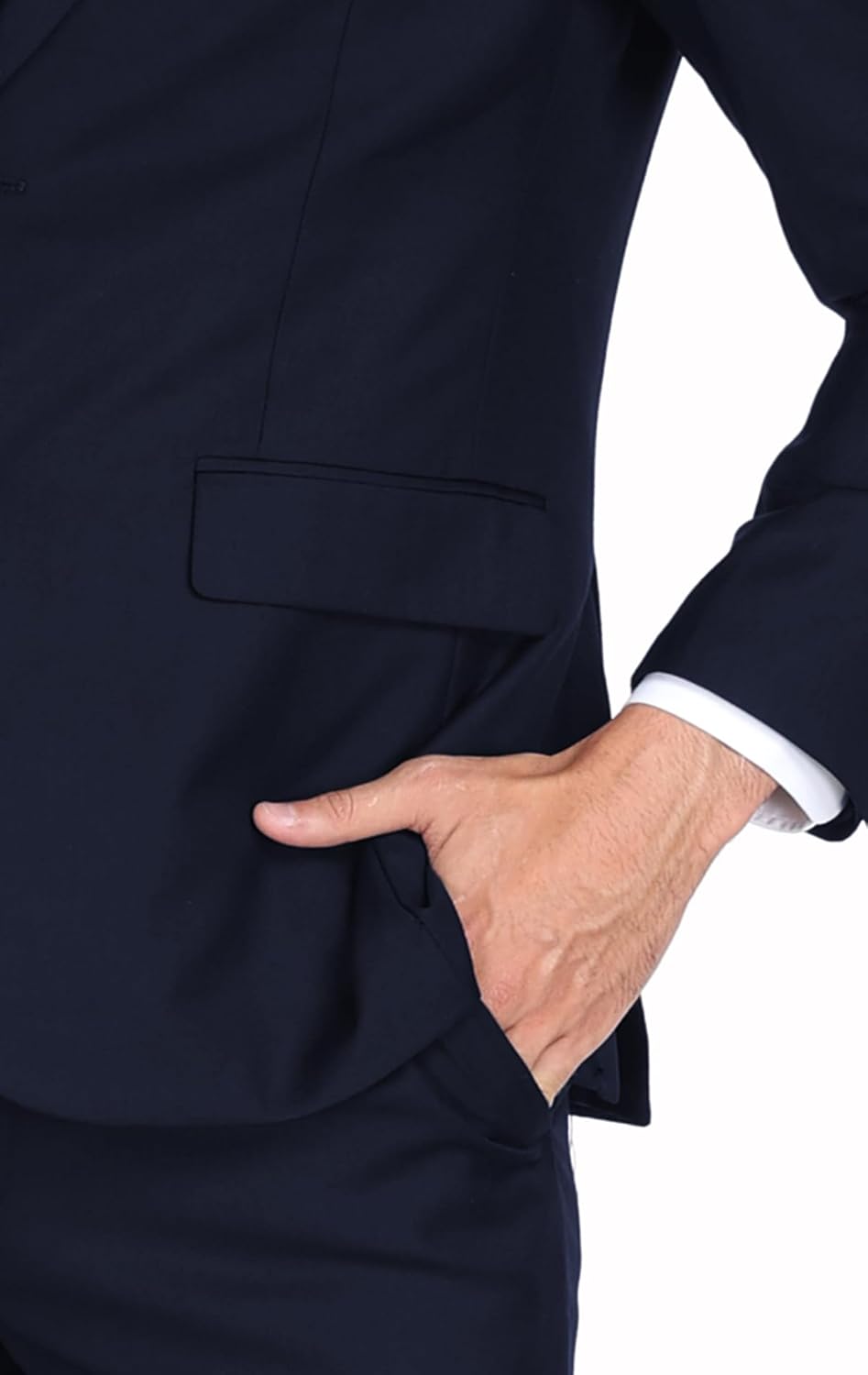 Men's Suit 3-Piece Slim Fit Solid Suits 2 Button Blazer Vest Pants Set and Tie Formal Tuxedo for Wedding Prom