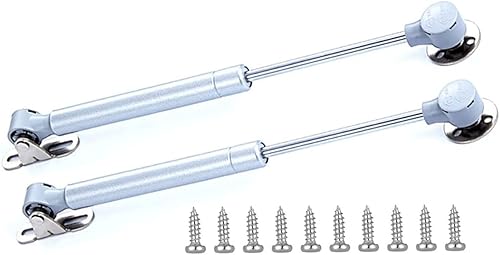 Soporte de elevación de seguridad de bisagra de gas de 20 N4.4 libras, amortiguador de gas y apertura suave y amortiguación, cabezal de goma