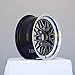 4 PCS ROTA KENSEI WHEEL 15X7 PCD:4X100 OFFSET:25 HB:57.1 HYPERBLACK WITH POLISH LIP FIT FOR E30 2002