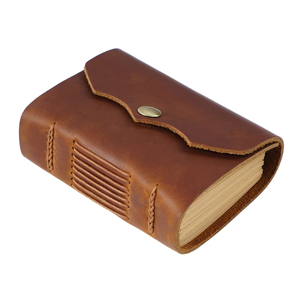 Tragbares Buch mit echtem Lederbezug, handgefertigte Retro-Tagebücher, Tagebuch, Kraftpapier, Skizzenbuch, Schreibbedarf