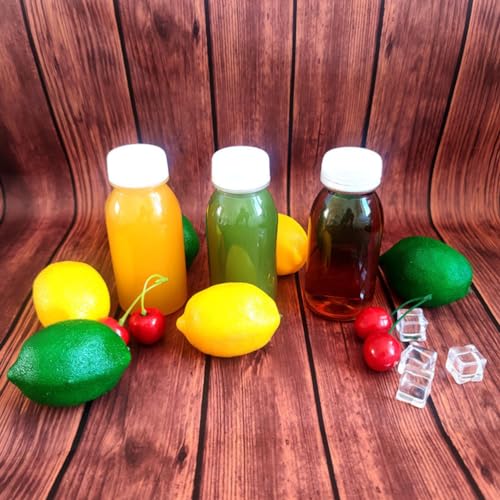 Scicalife Vide Bouteilles De Jus En Plastique avec Bouchon 200ML Large Bouche Clair Yogourt Pots Boire Du Bouteilles Confitures Gelée Récipient pour Le Miel De Mariage (12 Pièces) – vue 7