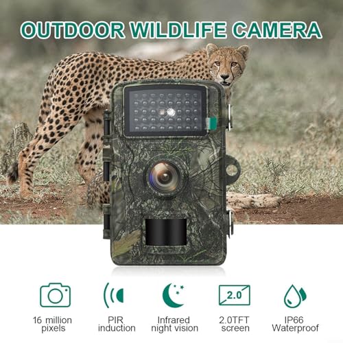 HOHOVYVY 16MP Hunting Scouting Trail Camera Motion Activated Security for Night Vision Camera Wildlife Camera 64MP 1296P H.264 Video Wildlife Camera - Image 2