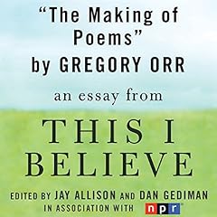 Page de couverture de The Making of Poems