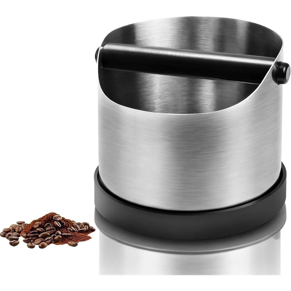 Hndhbfgrt Stainless Steel 700 Ml Knock Box for Portafilter- Espresso-Coffee Tee Container& Accessories